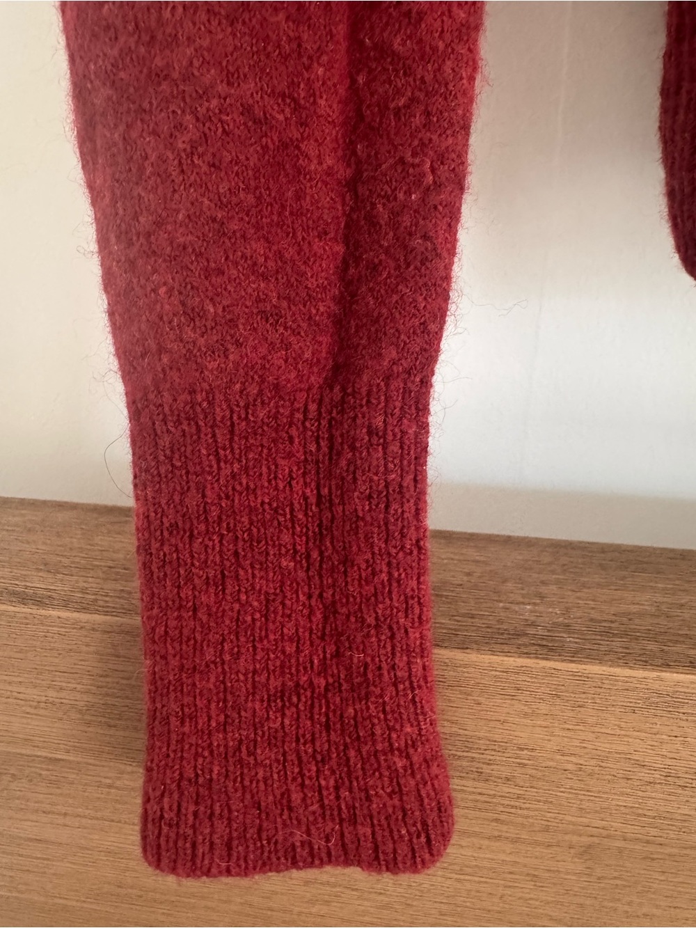Madewell Faux Wrap Pullover Sweater in Heather Scarlett - Picture 7 of 7